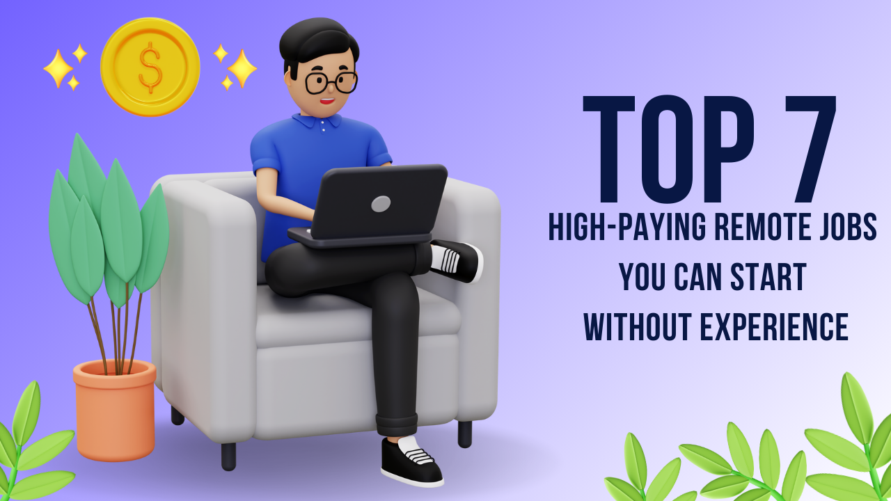 Purple Simple Illustrated Work from Home Jobs YouTube Thumbnail